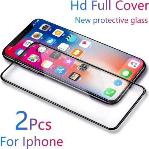 Full Cover Tempered Screen Glass For iPhone X XS Max XR Mobile phone screen protector For iPhone X XS MAX Xr Black Original HD