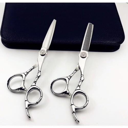 Professional Haircut And Hairdressing Scissors Flat Cut No Trace Tooth Scissors Tool Set Salon Haircut And Hairdressing Scissors