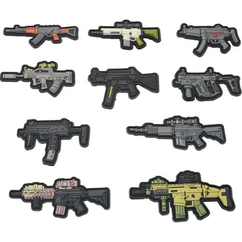Q Version Of The Weapon Armband Stickers PVC 81 Plastic Plastic Chapter Camouflage 95B Morale Tactical Stickers Label Clothing