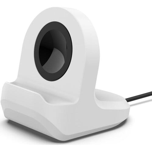 Silicone Charging Dock Non-slip Stand Charger Cover Shell Smart Watch Desk Stand for Samsung Galaxy Watch 3 41mm/45mm