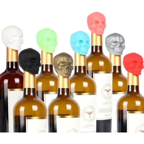 Silicone Skull Sealing Wine Stoppers Leak-proof Airtight Wine Bottle Stopper Caps Sealing Covers