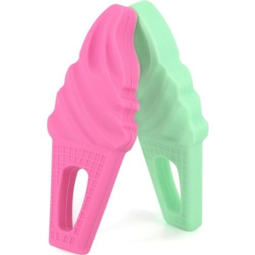 Ice Cream Silicone Teether Baby Teething Toy Nursing Tool for Kids BPA Free Food Grade Silicone