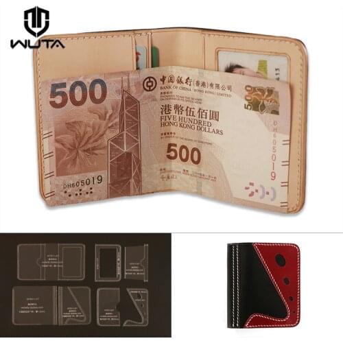 WUTA Original Design Wallet Template Pattern Set Clear Acrylic Model Leathercraft-WT811 (No Include Leather or Finished Product)