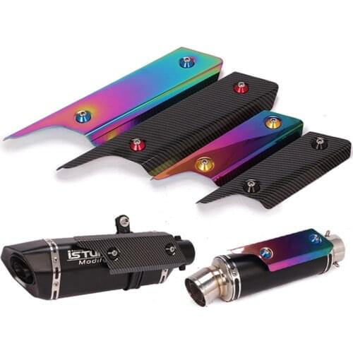 Motorcycle Exhaust Pipe Carbon Fiber Protector Heat Shield Cover Guard Anti-scalding Cover For CB650F Z900 TMAX530 CB400 XMAX300