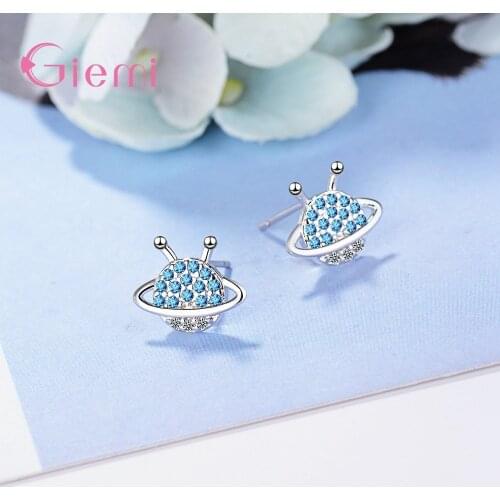 New Arrival 925 Sterling Silver Stud Earrings Cute Insect Shape Fashion Jewelry Women Girls Wedding Engagement Wholesale