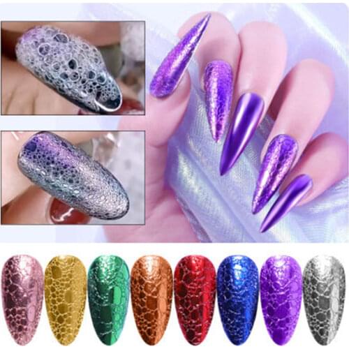 1Box Nail Soap Foam Effect DIY Nail Glitter Powder Nail Art Bubble Design Chrome Pigment Powders Decorations Beauty Salon Supply