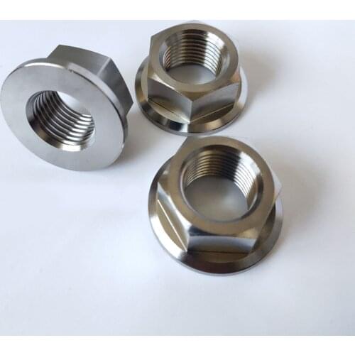 1pcs titanium alloy nut muff flange sleeveTi nuts muffs hexagonal with side sleeves M12 M14 M16 M18 M20