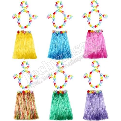 10piece/lot Seaweed Dance Costume Performance props in childrens Kindergartens Adult Hawaii Hula suit