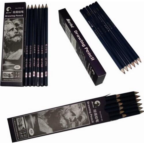 12PCS Black Hectograph Tattoo Supply Transfer Stencil Drawing Pencils Carbon Hectograph Drawing Boxed 4B Free Shiping