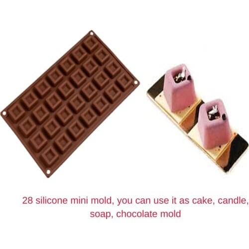 28 silicone mini mold, you can use it as cake, candle, soap, chocolate mold