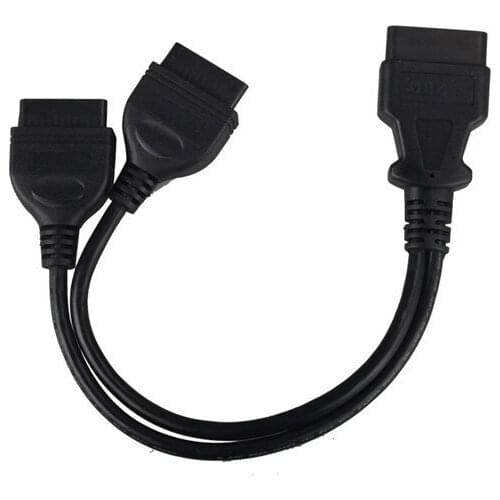 30CM 16 Pin Socket OBDII Adapter One To Two Connection Splitter OBD2 Splitter Extension Cable Car Accessories