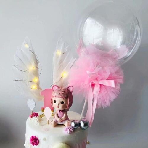5 inch Cake Bobo Balloon Small Round Transparent Balloon Cake Topper For Birthday Party Wedding Baby Shower Festival Decor Hot