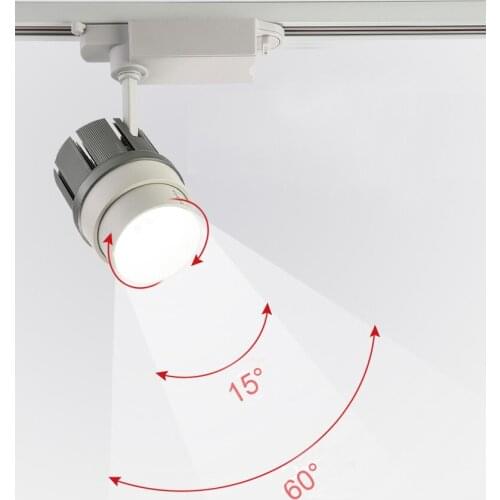 8pcs 30w Beam Angle Changeable Track Lighting Rail Lamp Spot 30W COB Clothing Shoes Shop Store Track Lights LED Rail Spotlight