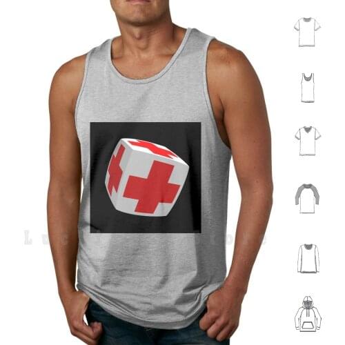 First Aid Box. Tank Tops Vest 100% Cotton Box Cube Ehbo First Aid First Aider Gezondheid Health Healthy