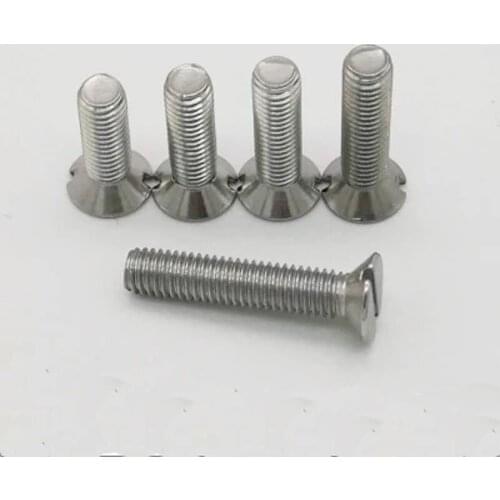 50pcs M1.6 flat head one line socket bolts straight line slot screws GB65 countersunk head slot drive bolt stainless steel