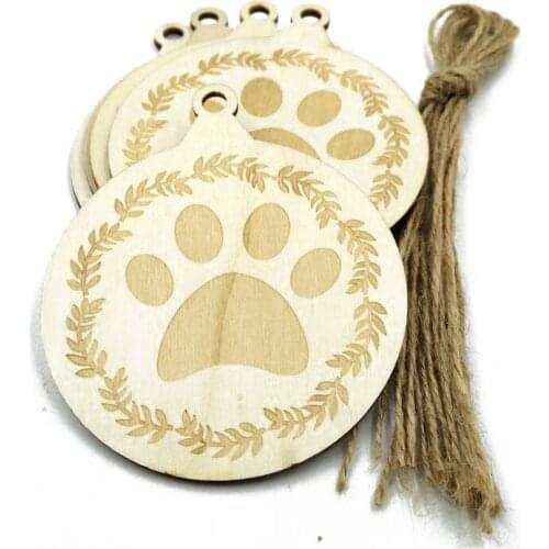 10pcs Rustic Wood Wooden Bear Paw Wedding Decoration Table Scatter Decoration Crafts DIY Party Decor Drop Shipping