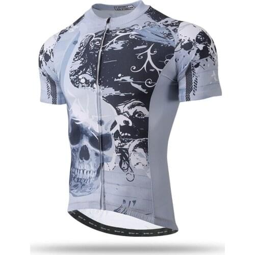 Breathable Skull MTB Bicycle Clothing Cycling Bike Jersey Ciclismo Ropa Hombre Completo Ciclismo Shirt Mens Sportswear