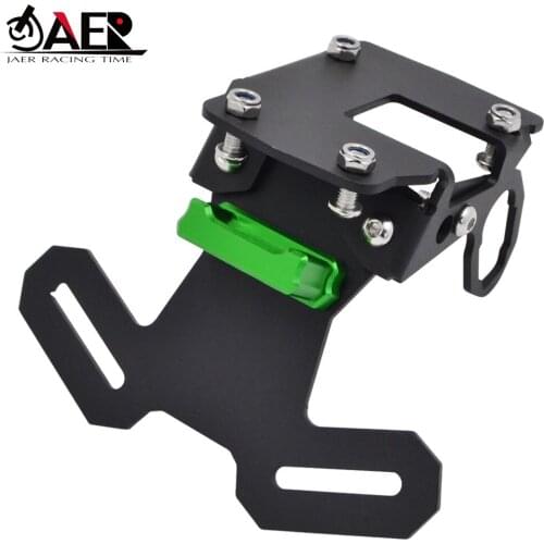 JAER Motorcycle Rear Registration Plate Mount License Plate Bracket Holder with Light for Kawasaki z900 2017-2020 2019 2018