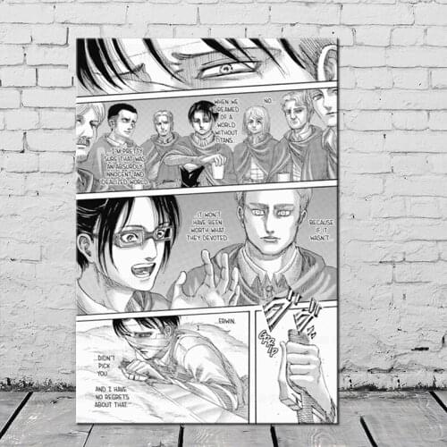 Manga Shingeki No Kyojin Eren Yeager Attack on Titan Canvas Painting Wall Art Picture Home Living Room Decor Prints Poster