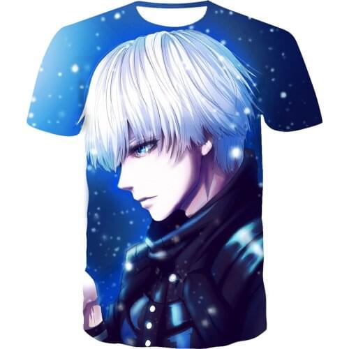 Summer Anime Tokyo Ghoul 3D T Shirt Boy Girl Student Tee Tops Teenager Cool Breathable Short Sleeve Men Women Clothing Tee Shirt