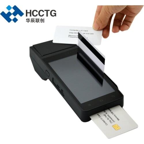 Magnetic Contact Chip NFC Smart Android 5.0 Inch Screen POS Machine 4G Payment System Device Handheld POS With Printer