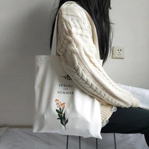 Fashion Fresh Floral Women Canvas Handbags 2019 New Female Students School Bags Casual Zipper Soft Shoulder Bags