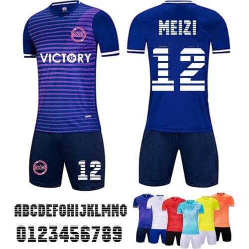 Men Kids Striped Football Jersey Sets Youth Soccer Jerseys College Survetement Football Uniforms Childrens Futebol Kits Clothes