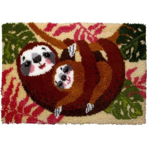 Latch Hook Kits Rug for Kids and Adults DIY Handmade Needlework Crafts Carpet Tapestry Set Carpet Embroidery Kits Creative Gift