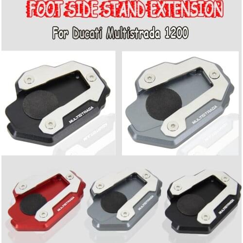 Motorcycle New MULTISTRADA 1200 Kickstand Foot Side Stand Extension Pad Plate accessories For Ducati Multistrada 1200