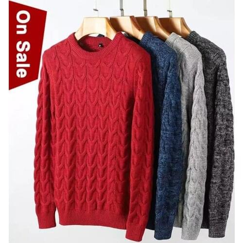 New autumn/Winter 2021 mens wear pullovers feel warm and soft with twisted rope leisure best Fashion sweater Size M-3XL