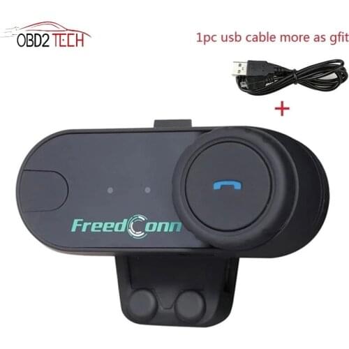 Original FreedConn FDCVB Bluetooth Motorcycle Helmet Intercom Moto Interphone Headset 2 riders microphone with FM radio