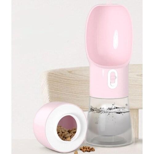 Small Dog Portable Pet Dog Two Water Bottle Travel Puppy Cat Drinking Bowl Outdoor Pet Water Dispenser Feeder Pet Supplies