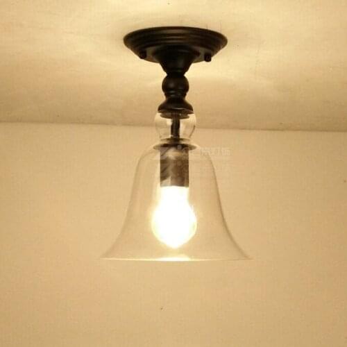 New modern glass ceiling lamp American simple balcony lighting bells creative aisle balcony