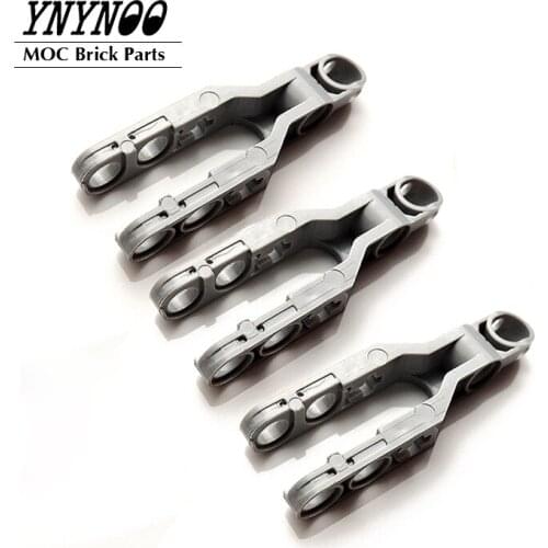 10Pcs/Lot High-Tech Steering Arm 5.5x2 with Towball Socket Rounded, Chamfered MOC Blocks Bricks Parts 57515 Mechanical DIY Toys