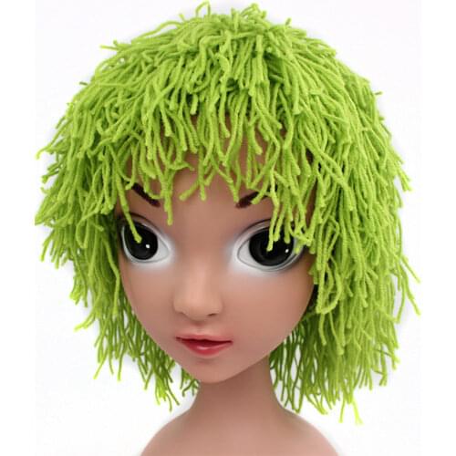 Mingjiebihuo Childrens wool crochet hat Halloween baby carnival hat solid novelty boys girls new fashion knit hat