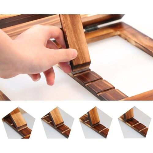 Foldable Recipe Book Stand,Wooden Frame Reading Bookshelf,Tablet Pc Support Stan 1XCE