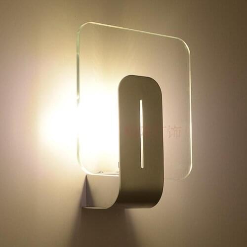 Modern Concise Led Glass Wall Lamp A Living Room Corridor Aisle Balcony Stairs Lamp Bedroom Bedside Lamp 6075