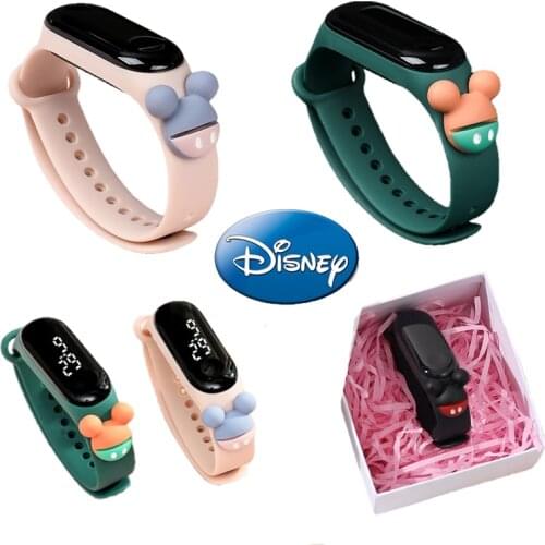 Disney Swimming Waterproof Childrens Watch Cartoon Primary Secondary School Students LED Korean Simple Sports Electronic Watch