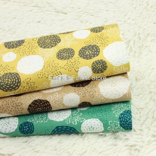 High quality thick cotton cloth Nordic style printed fabric Handmade DIY gold bag fabric Clothing dress cotton 90cmx110cm