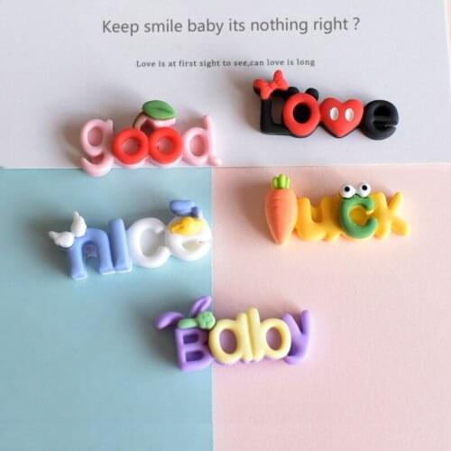 ZiccoWong New Design Cartoon Resin Letter Brooch Pins For Women Girl Candy Color Acrylic Pins Badge Kids Jewelry Party Gift