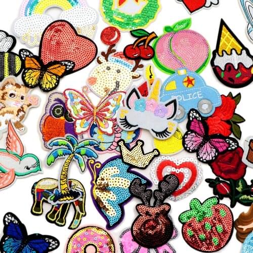 David accessories 10pcs Non-woven Embroidery Patches For Clothing DIY On Clothes Random Pattern,1Yc12937