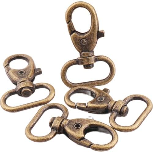 10 pcs Antique Bronze Lobster Swivel Clasps Bag Purse Strap Handbag Snap Purse Hook connector charm Jewelry making clasp