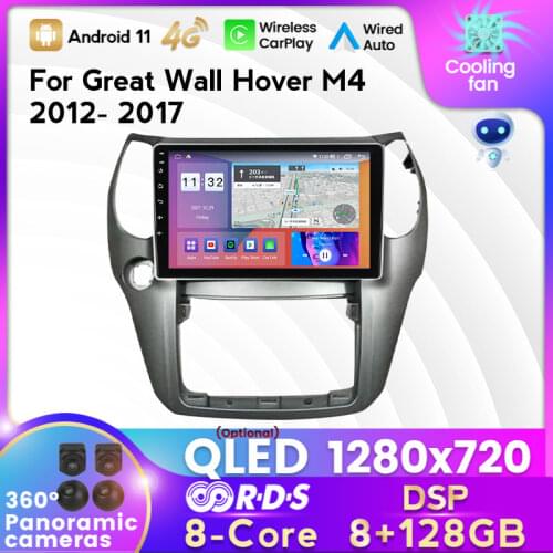 1280*720 IPS navigation GPS car radio for Great Wall Hover M4 2012- 2017 Android 11 multimedia video player 4G LTE 5GHz WiFi BT