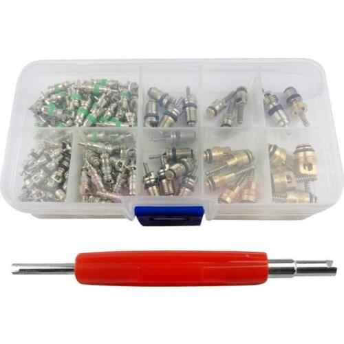 135Pcs A/C Valve Core Valves R12/ R134A Car Air Conditioning Bore Key Remover Wrench Tool