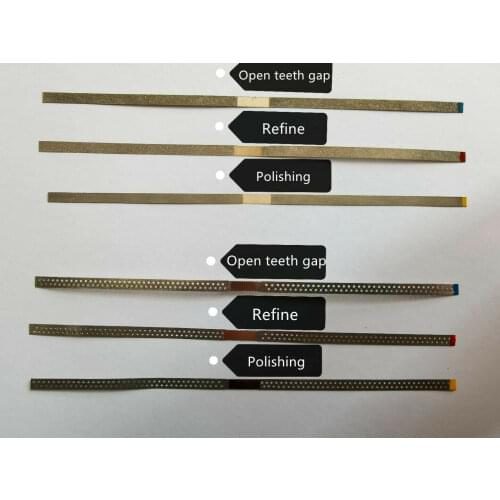 5Pcs/lot Dental Metal Polishing Finishing Stick Finisher Adjacent Side Emery Bars Strip Single Side of Diamond Sanding Surface