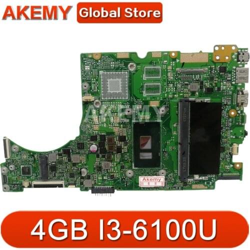 Akemy New mainboard for ASUS UX310UQK UX310UQ UX310UVK UX310UV UX410UQK UX310UA UX310UAK UX410UA Laptop motherboard 4G/I3-6100U