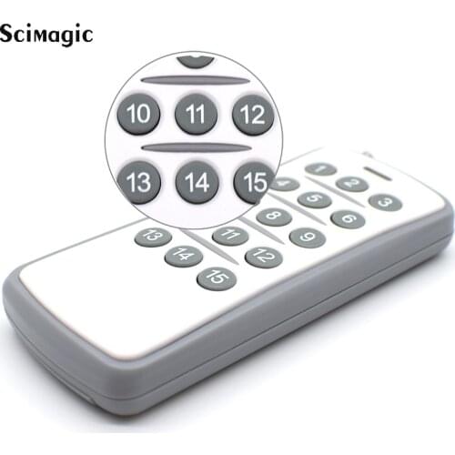 433MHz 15CH Wireless Remote Control Transmitter 15 Buttons Learning code