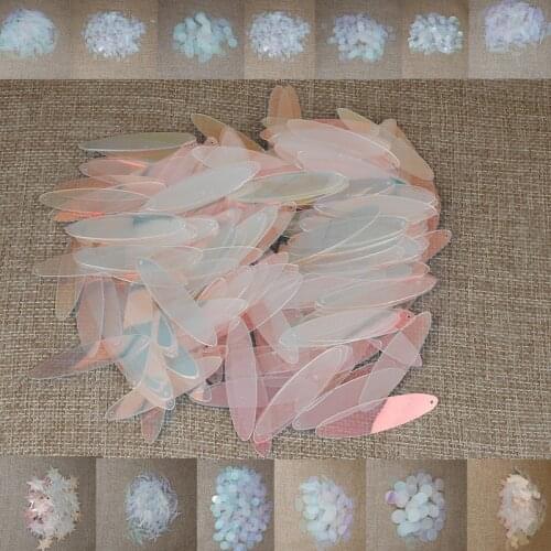 DIY handmade color sequins 40mm* 10mm double pointed oval , Wedding Crafts, decorative accessories earrings accessoriesi