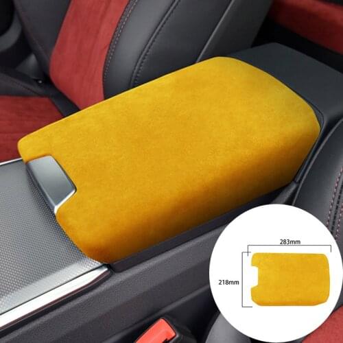 For Audi A6 A7 2019-2021 Alcantara Suede Wrapping Car Armrest Box Panel Covers Trim Sticker Internal Accessories Car-Styling