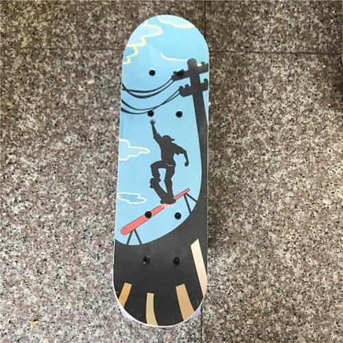 YOLIX Spot Maple Double Alice Childrens Skateboard 43CM Beginner Skateboard Cartoon Double-sided Sticker DROPSHIPPING NEW 2021
